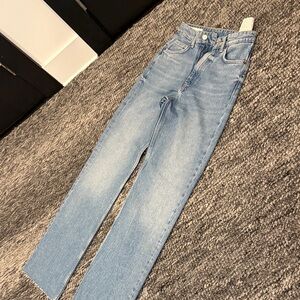 Zara High Rise Wide Leg Jeans
